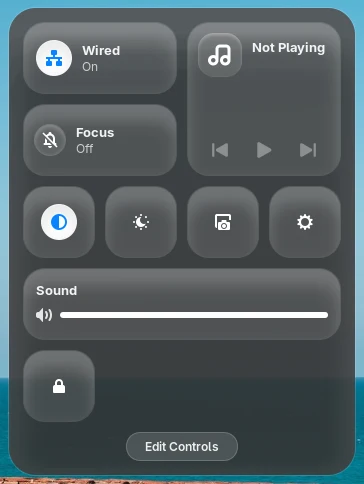 The Parcha Controls panel open from the top bar.
