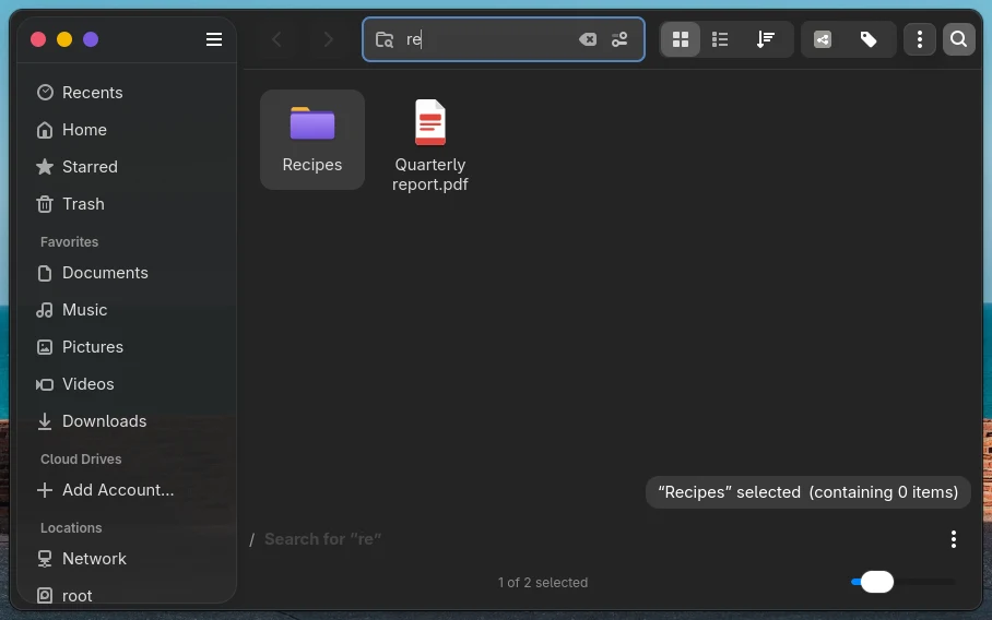 Parcher with the search “invoice pdf this week”: two filter tags and the matching PDF.